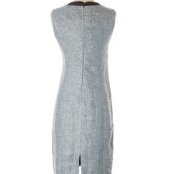 Ellen Tracy blue linen sheath dress 2 - Picture 2 of 3